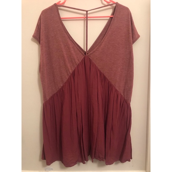 Anthropologie Meadow Rue Raspberry Trapeze Top - Picture 3 of 5